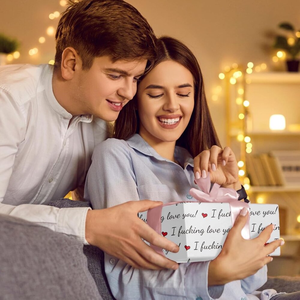 Funny Rude Valentine's Day Wrapping Paper Roll - Mini Roll - 17 Inch x 33 Feet - - Picture 7 of 7